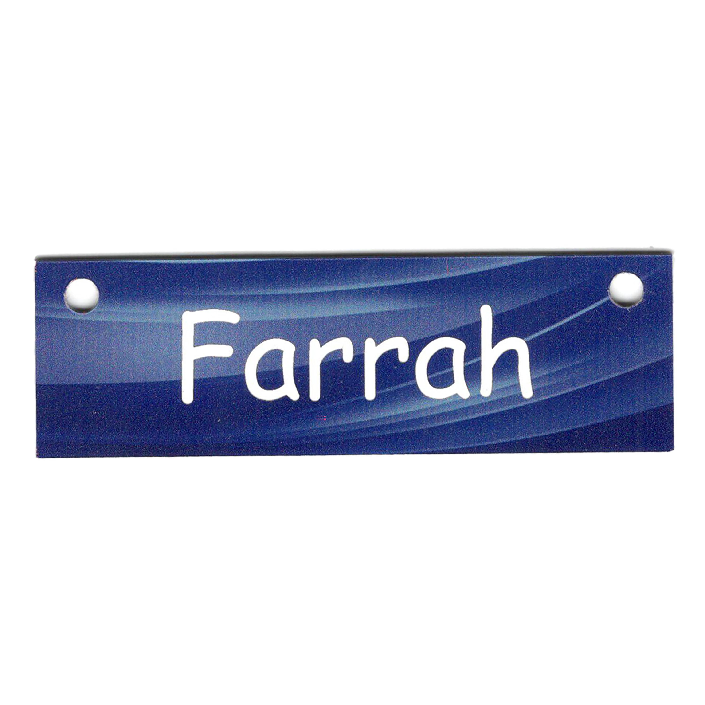 1.25 x 4 inch Blue Abstract Swirl Design Crate Tag – Gulf Coast Laser ...