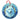 American Eskimo with Blue Eyes and Blue Background Holographic Dog Ornament