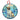 Anatolian Sitting Holographic Dog Ornament with Blue Background
