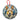 Australian Cattle Dog Head with Blue Background Holographic Dog Ornament