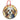 Bolognese with Multicolor Background Holographic Dog Ornament #3