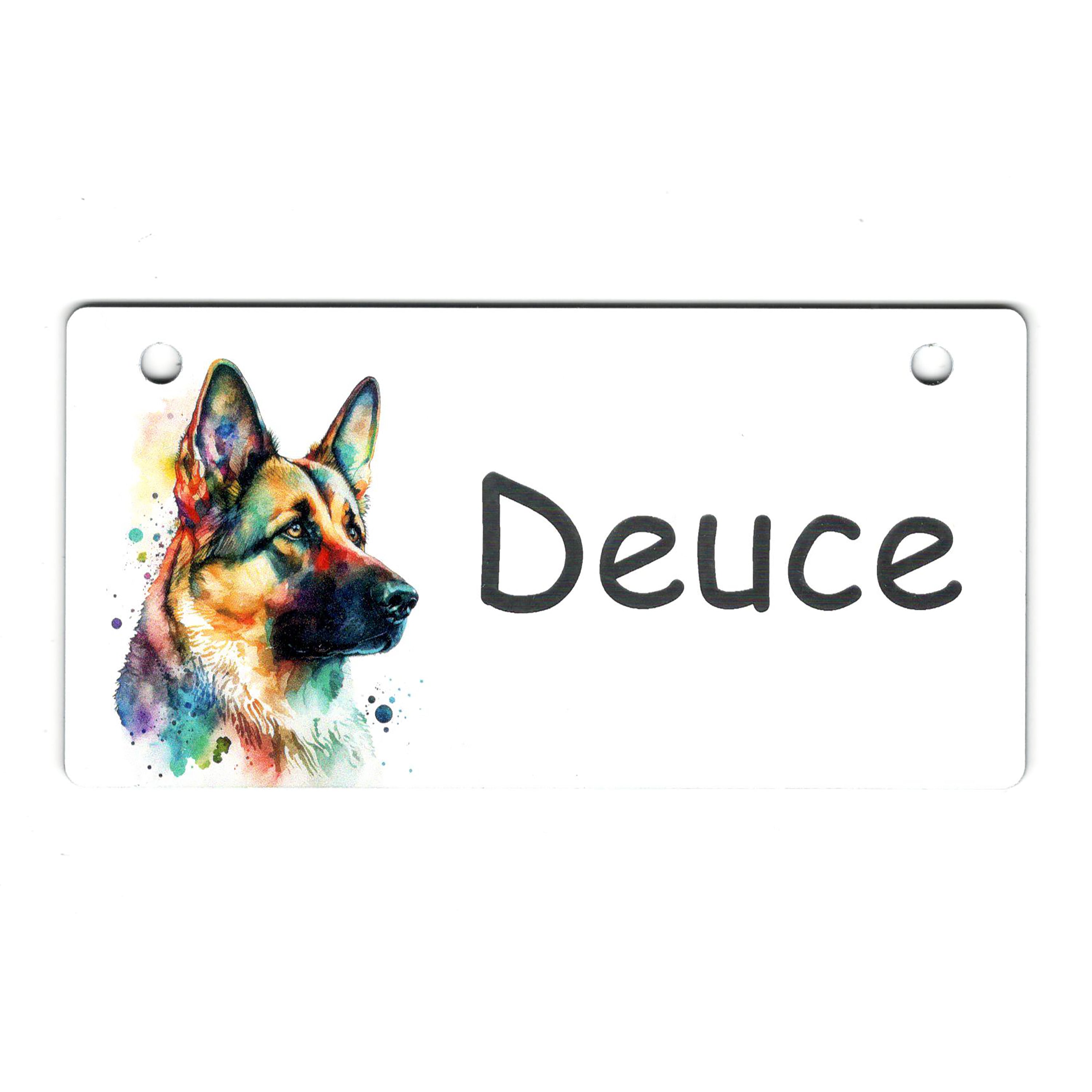 German Shepherd Splash Art Design Dog Crate Tag Personalized – Gulf ...