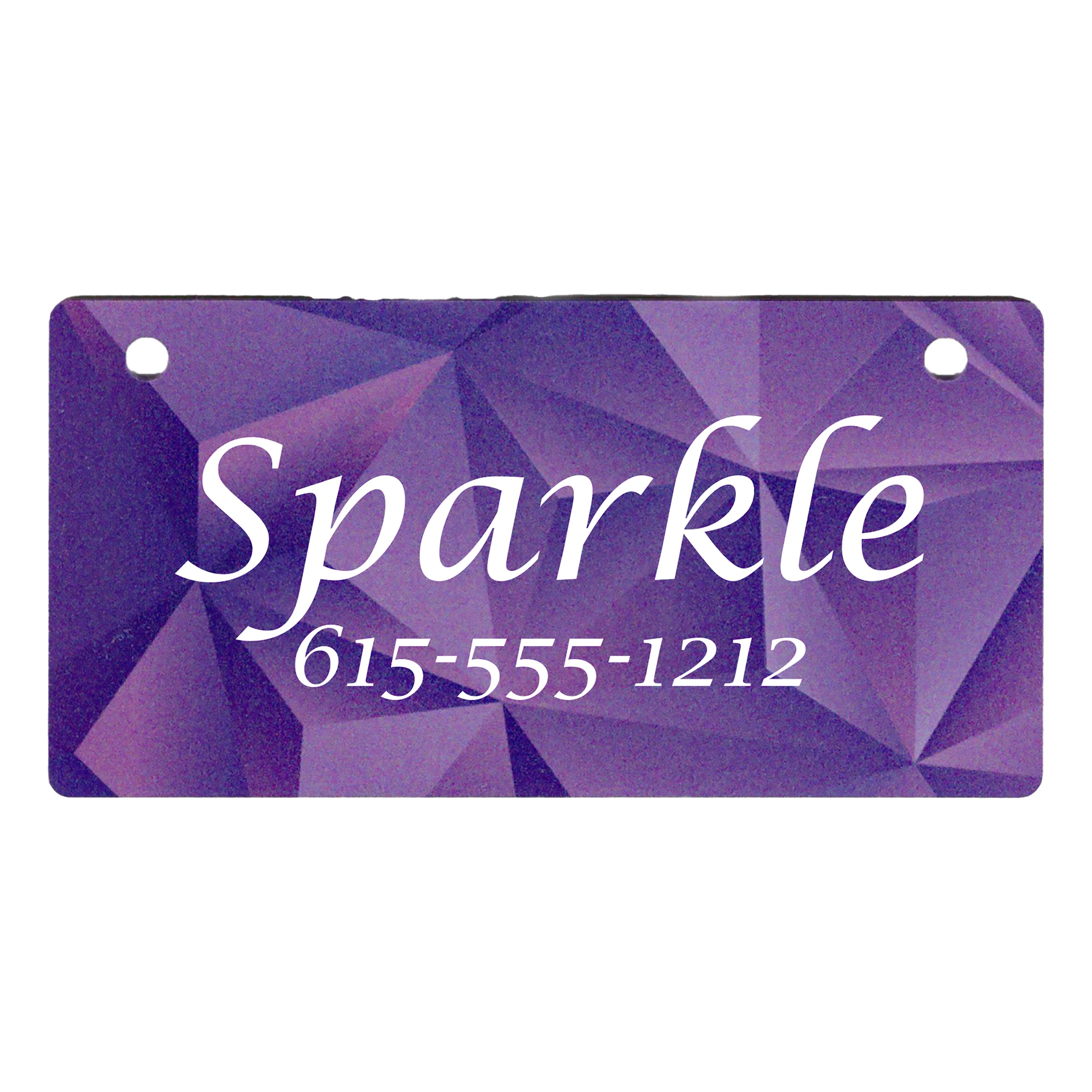 Purple Abstract Cube Design Crate Tag Personalized with Your Dog's Nam ...