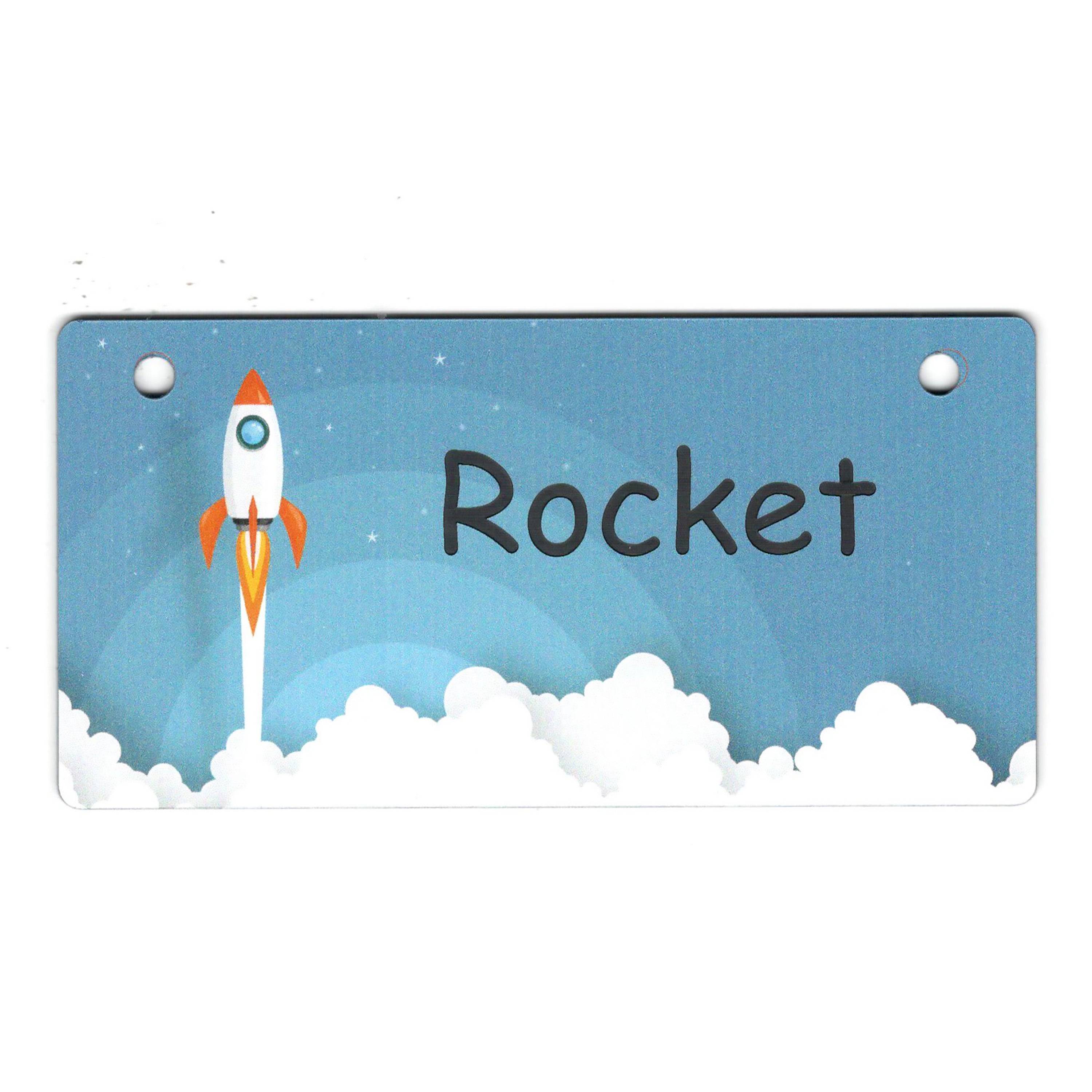 Rocket Ship Design Crate Tag Personalized with Your Dog's Name – Gulf ...